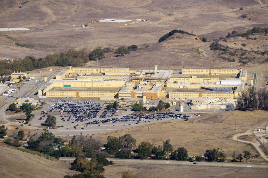 Aerial view of California prison