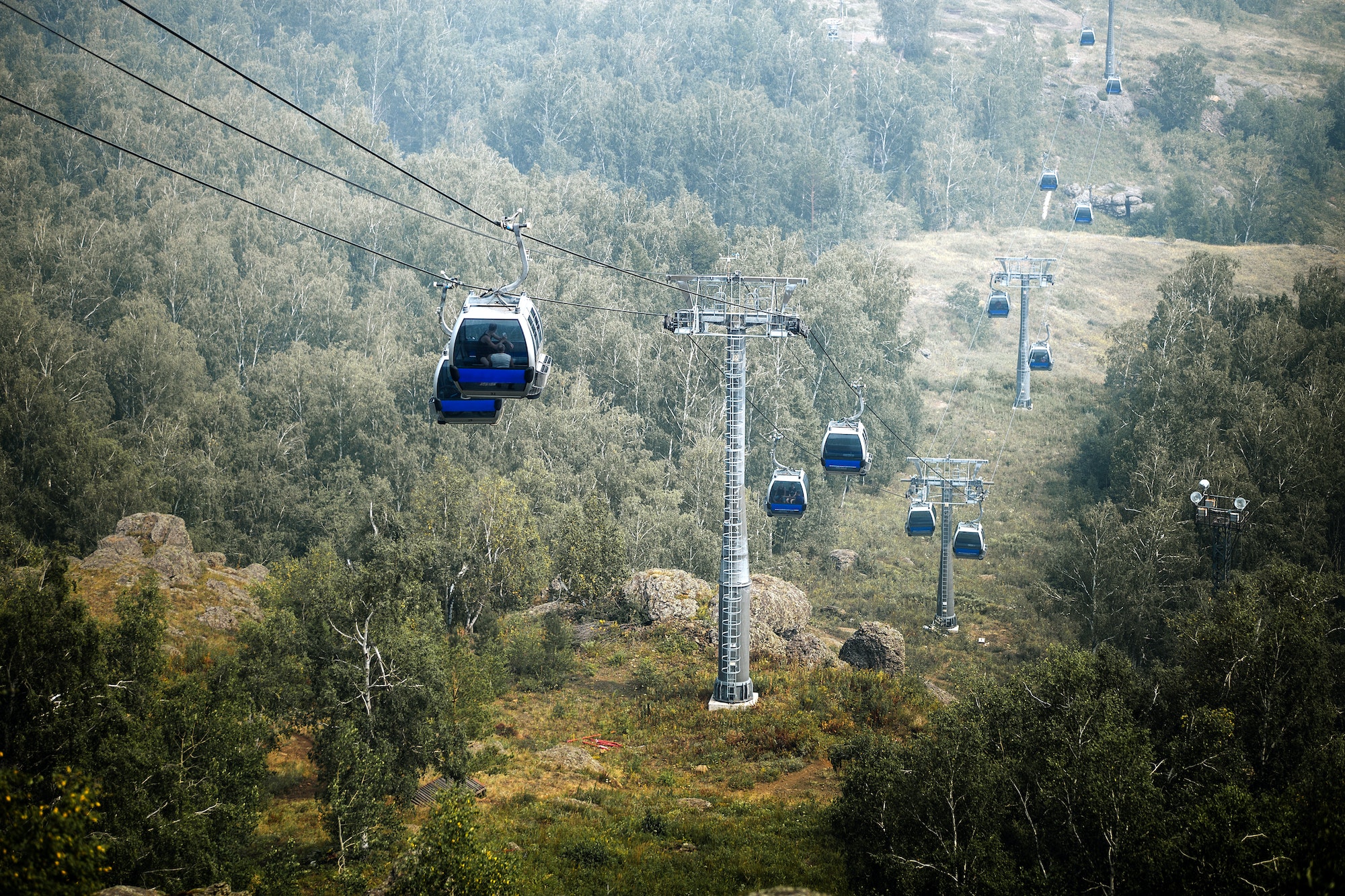 Cable Car Mountains in Summer