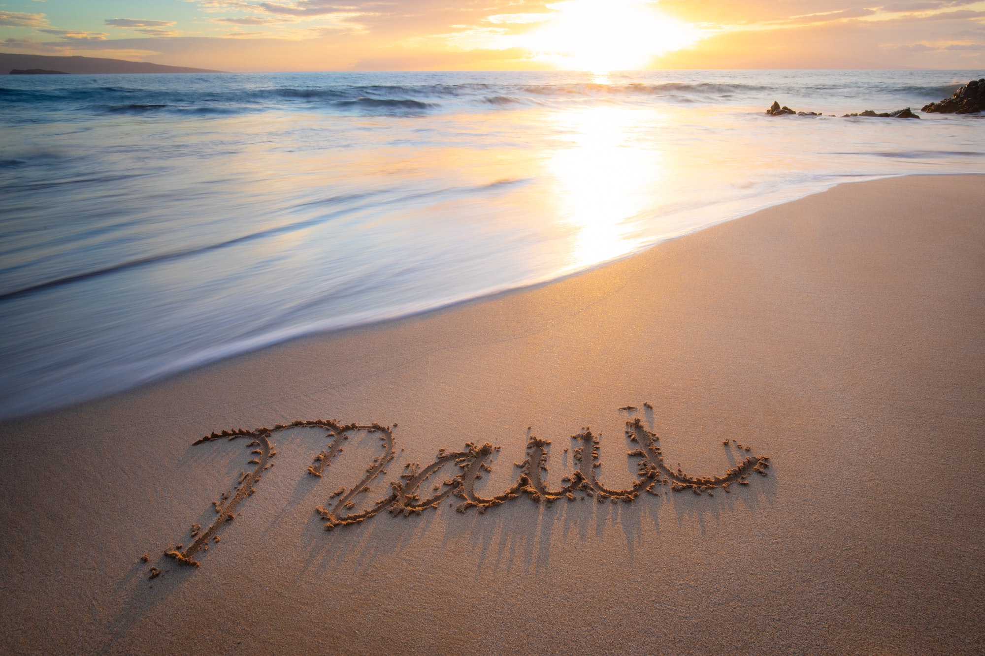 Maui beach sunset