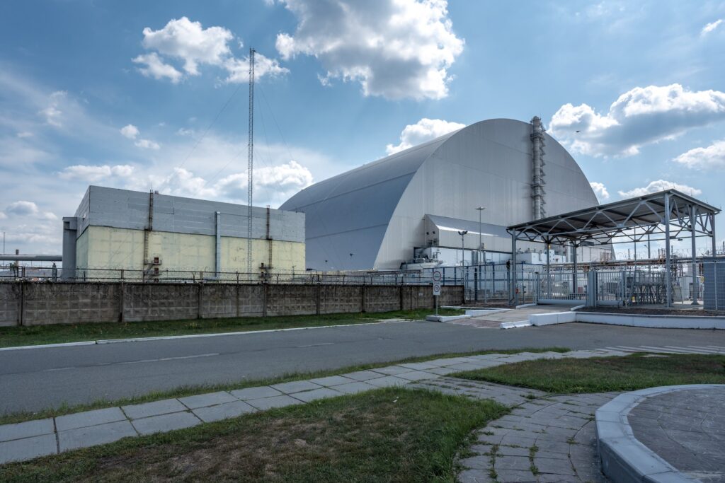 Sarcophagus at Reactor 4 of Chernobyl Nuclear Power Plant - Chernobyl Exclusion Zone, Ukraine