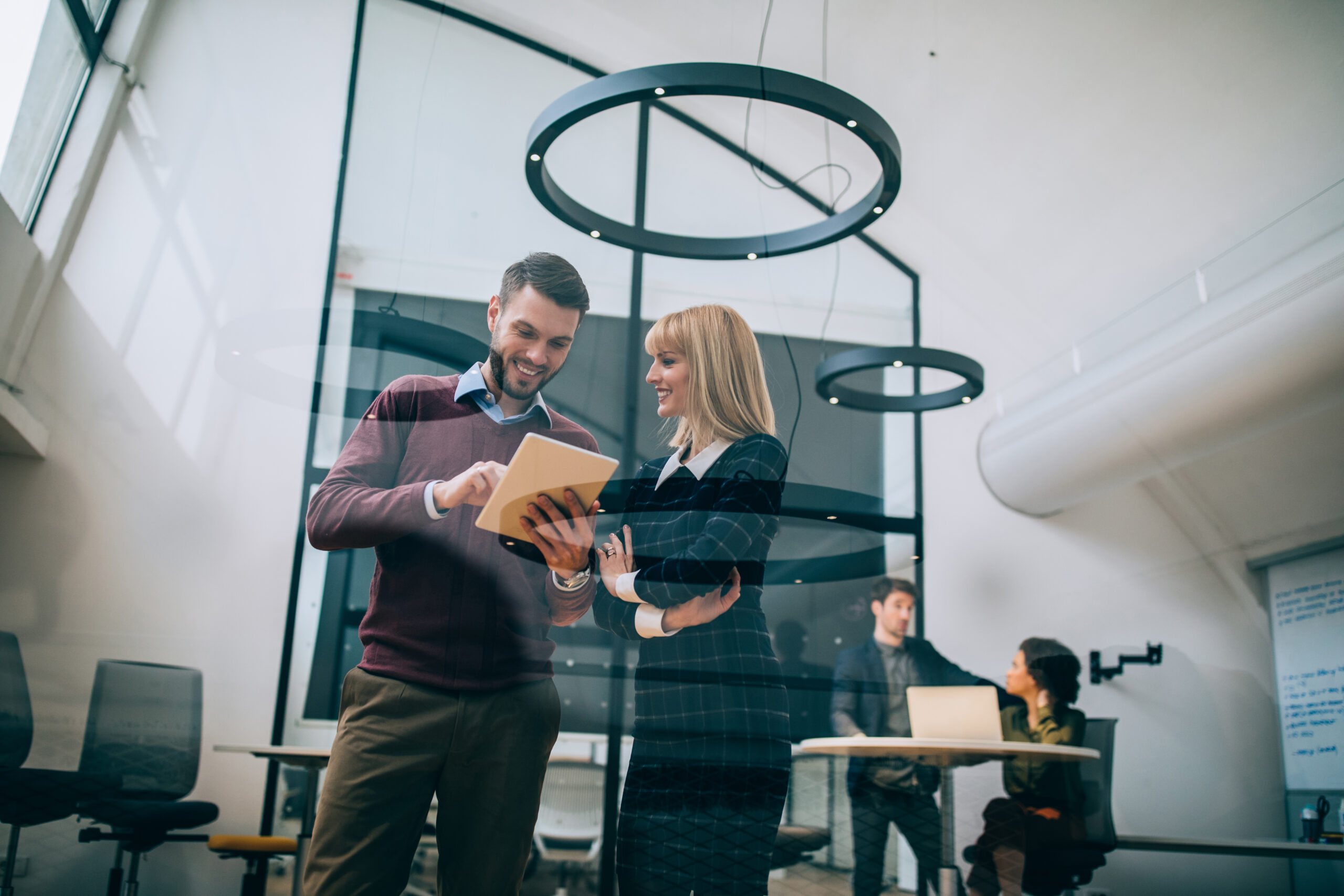 consulting each other on a project