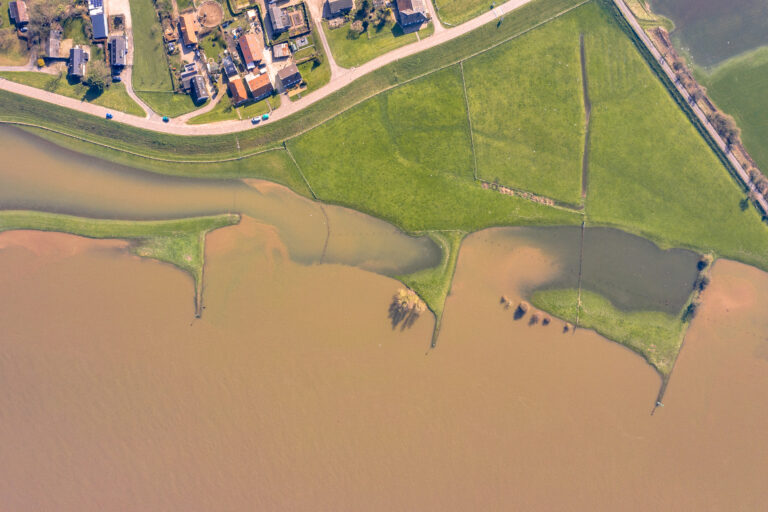 Flooded river landscape