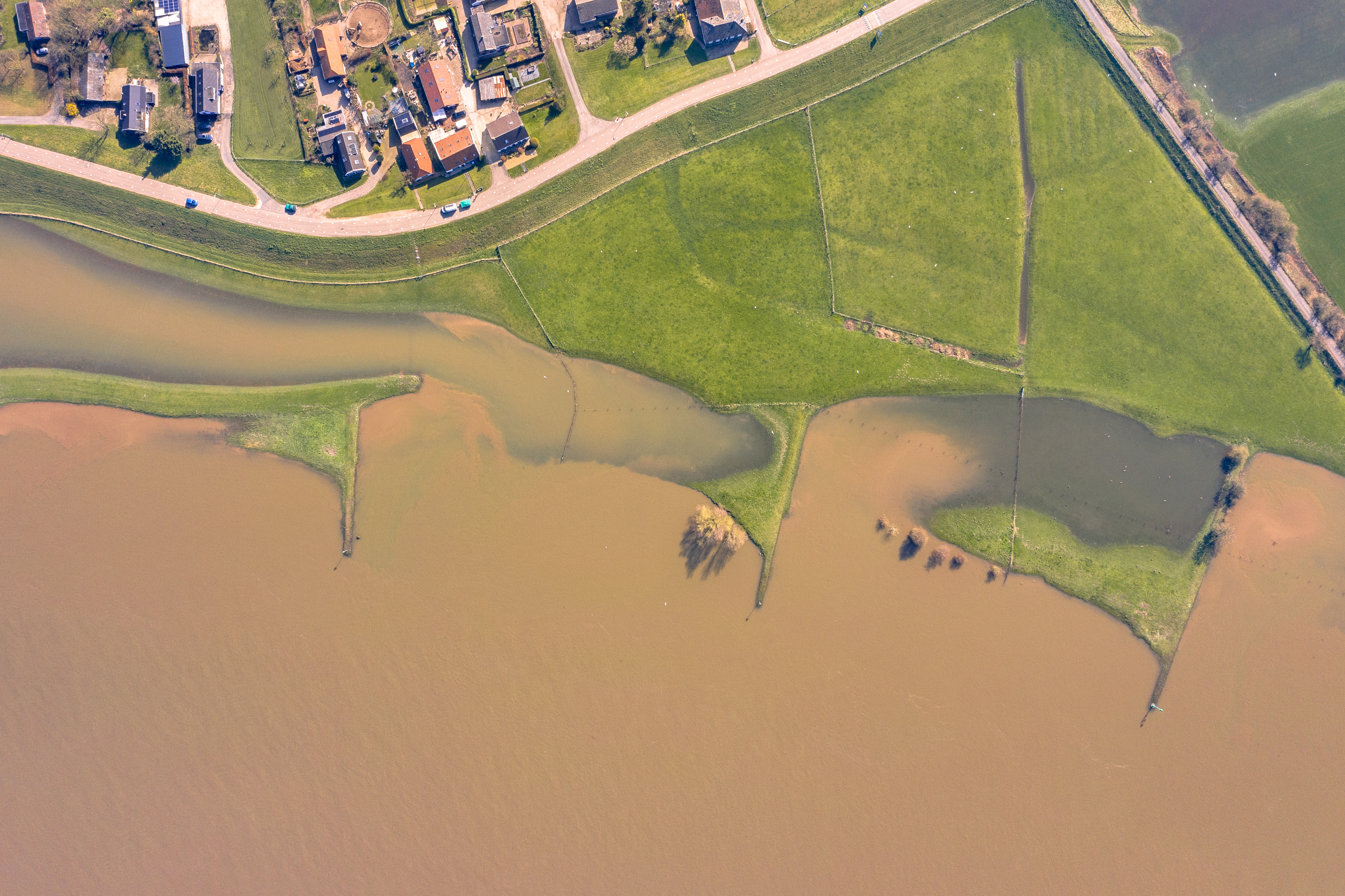 Flooded river landscape