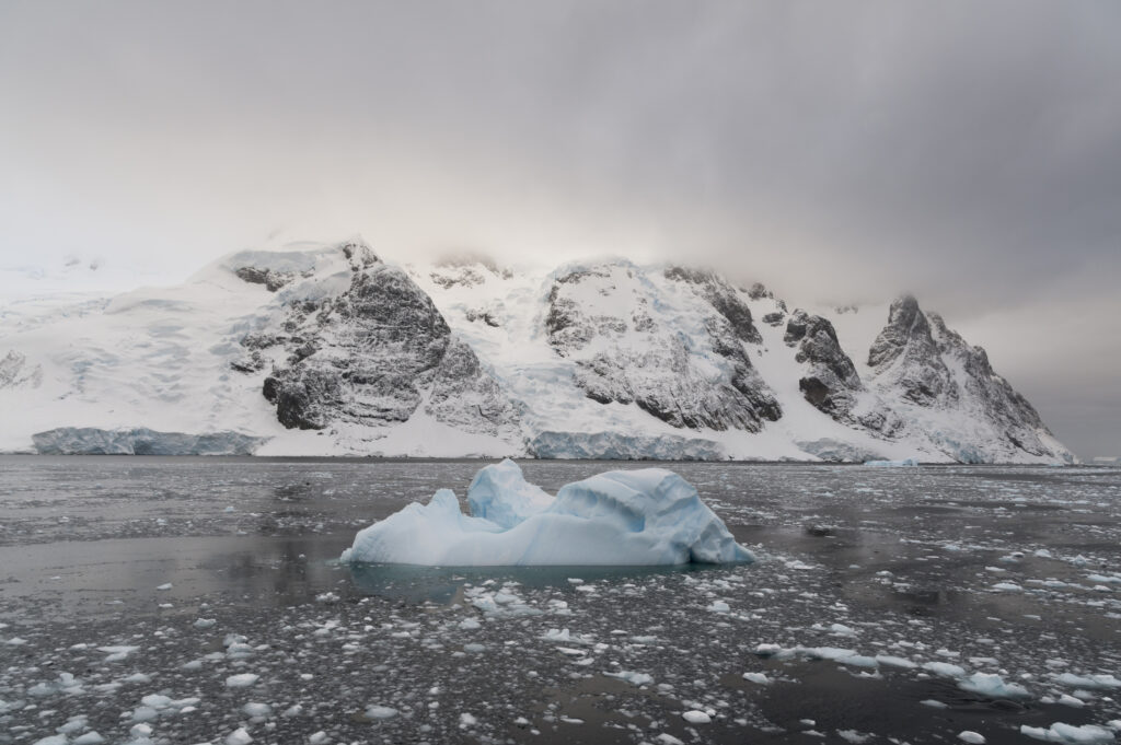 Icebergs in Lemaire channel, Antarctic