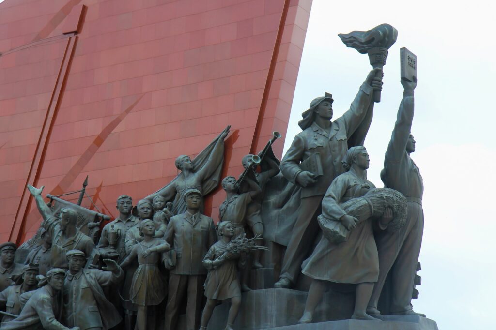 Mansu Hill Grand Monument in Pyongyang, North Korea