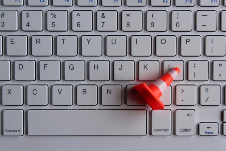 Safety cone and keyboard computer