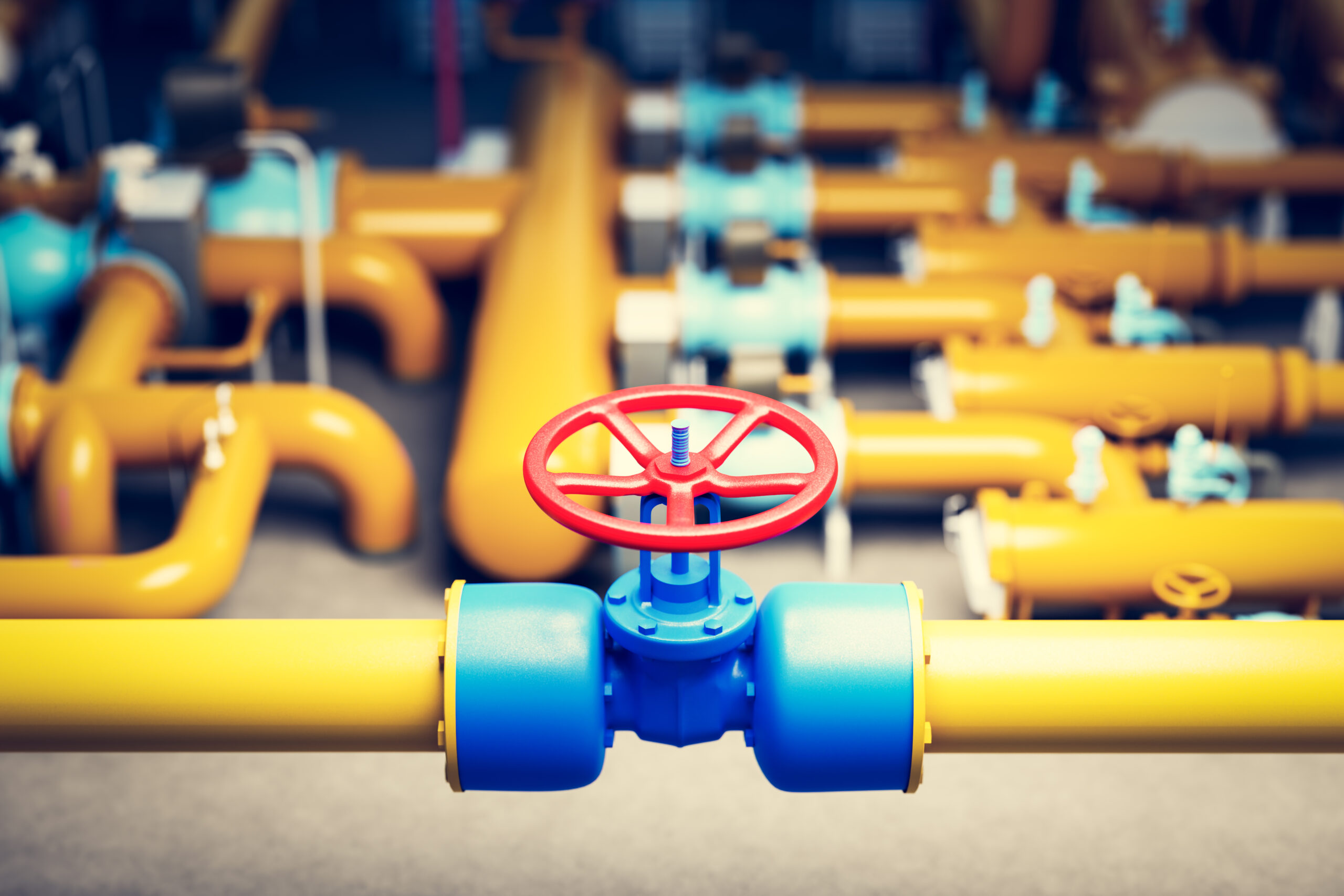 gas valve on pipeline