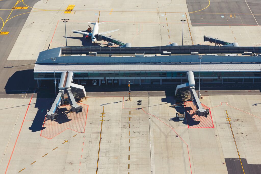 International airport terminal