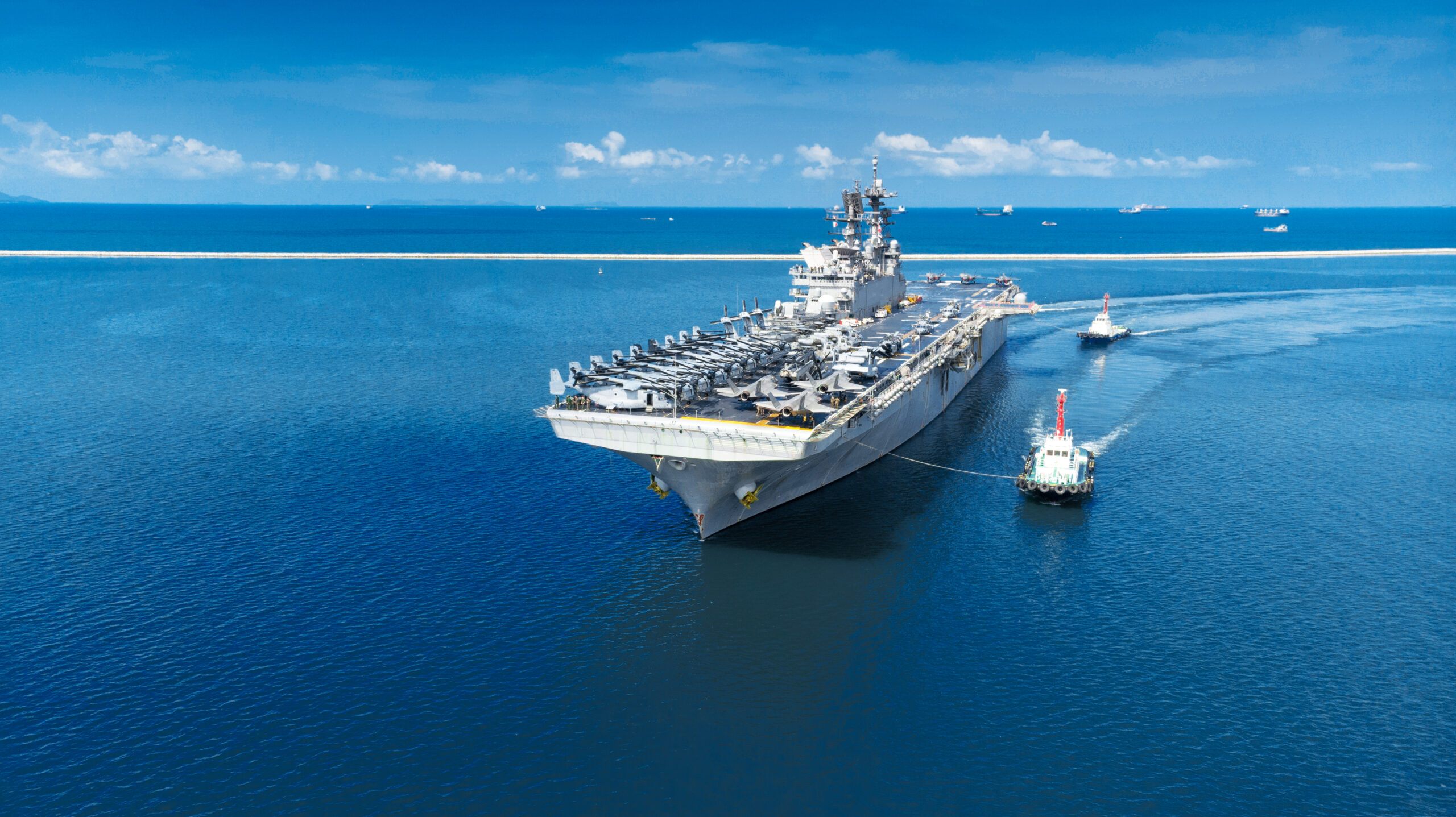 nuclear ship military navy ship carrier full loading fighter jet aircraft for prepare troops