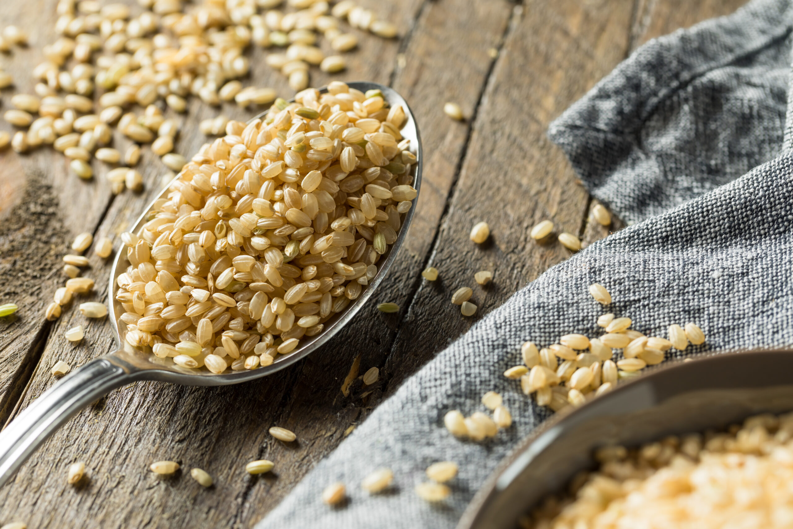 raw organic short grain brown rice