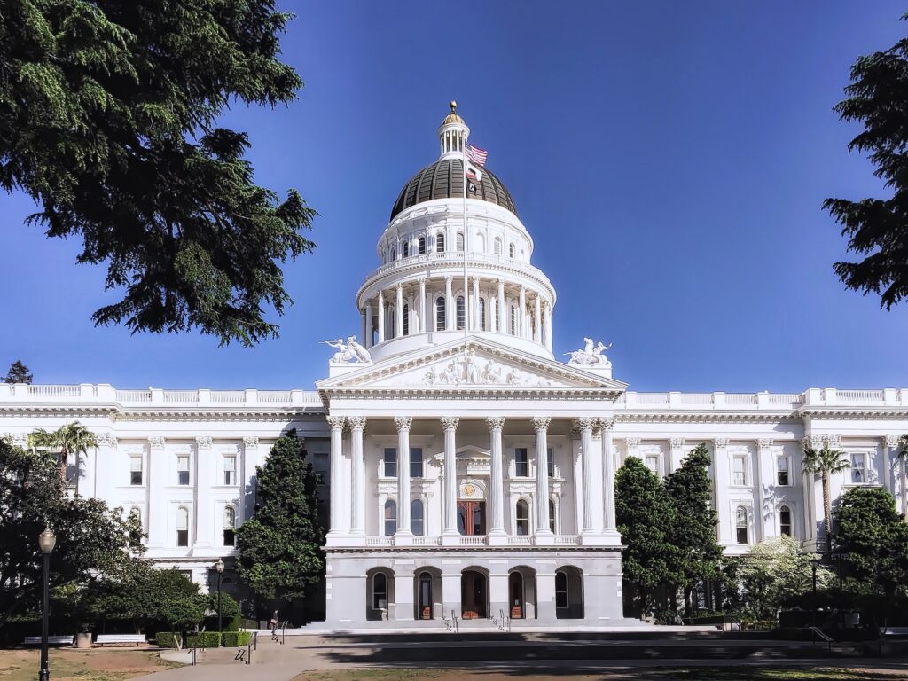 The California State Capitol building in Sacramento