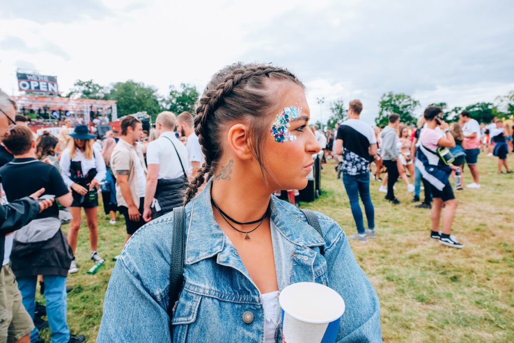 Young Woman at Music Festival