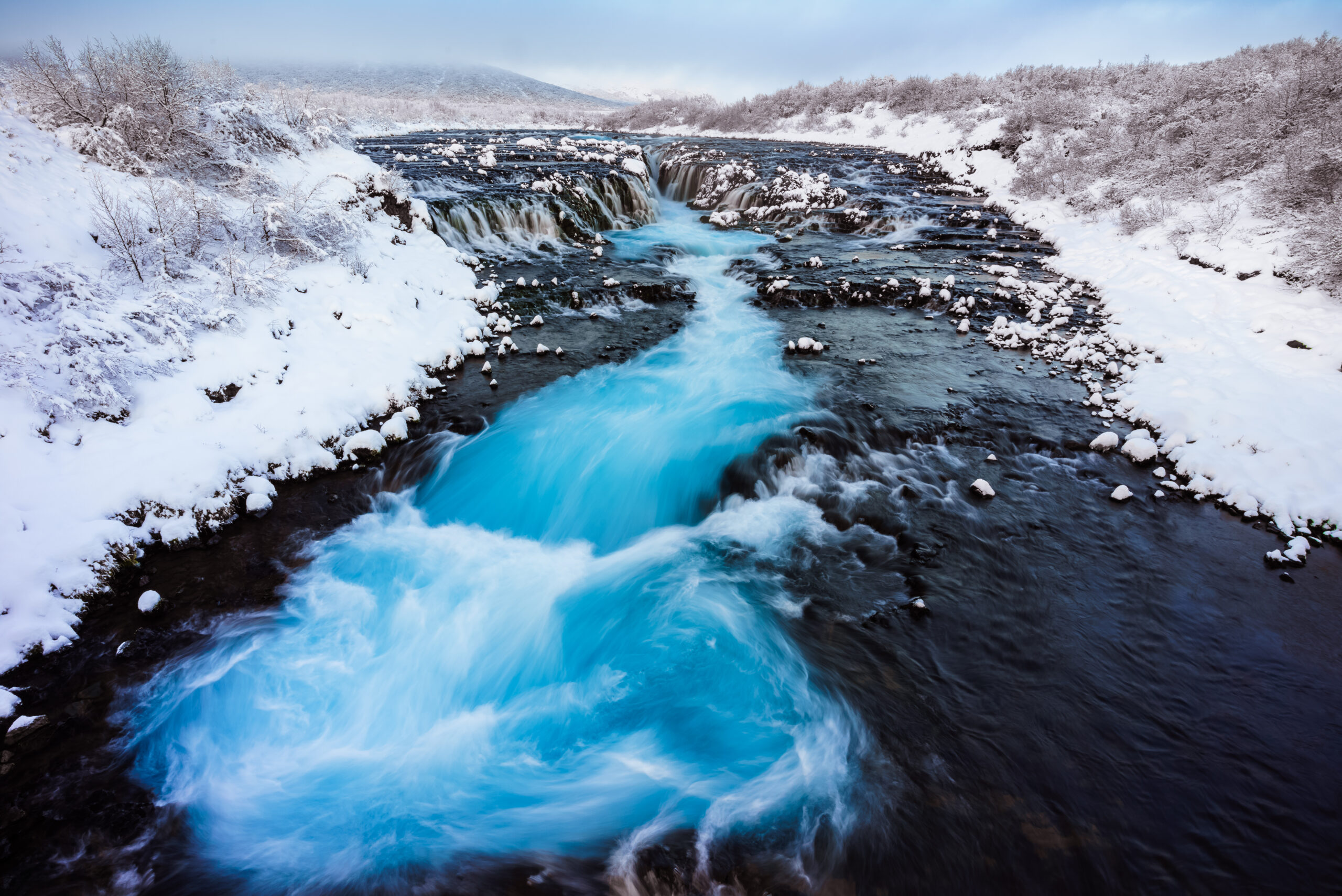 bruarfoss waterfall reykjavik iceland
