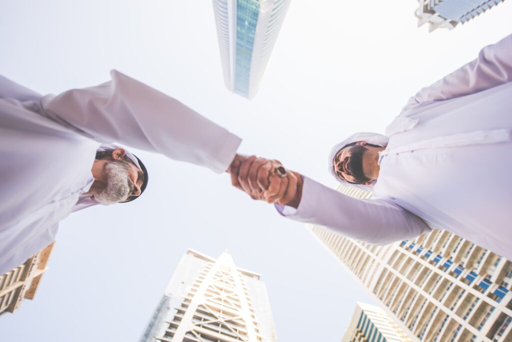 Businessmen handshaking after a successful business deal