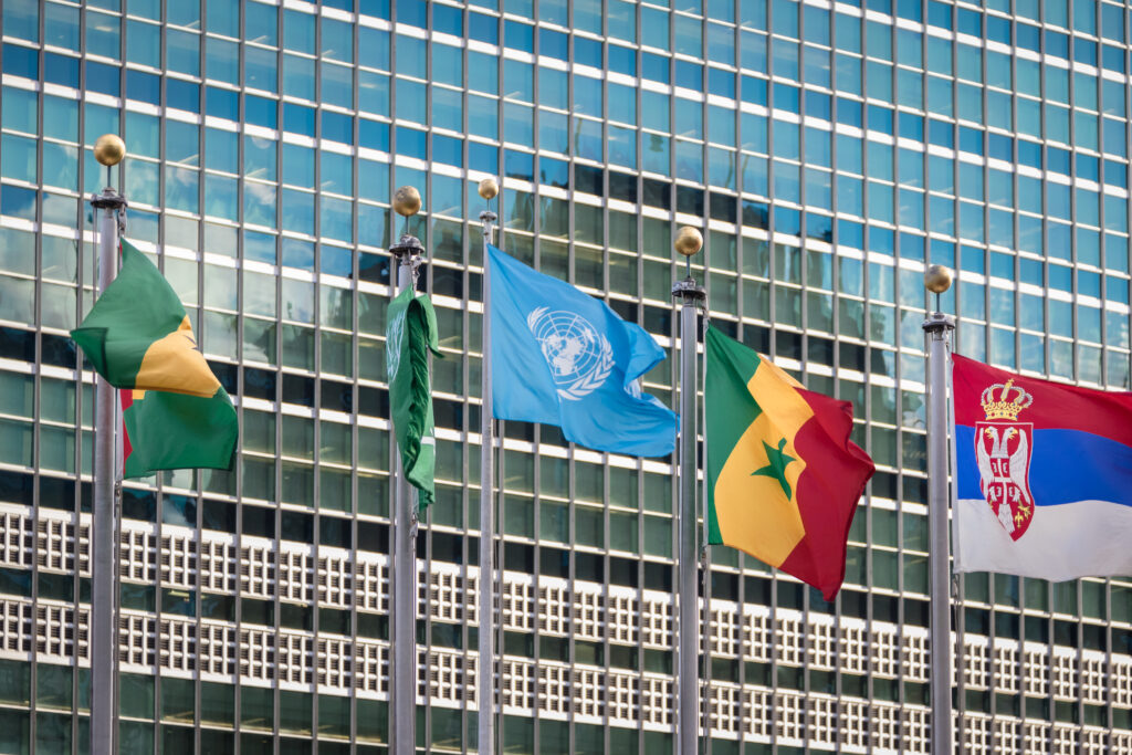 Flags at United Nations Headquarters - New York, USA