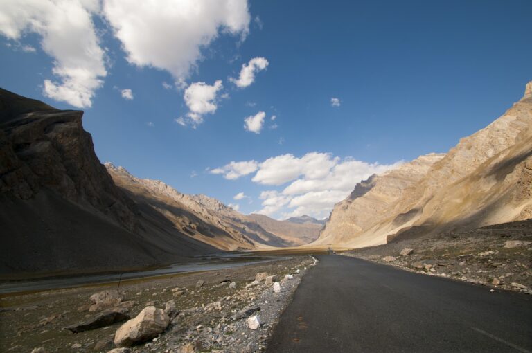 Himalayan Manali-Leh highway in Himalayas, Ladakh, India