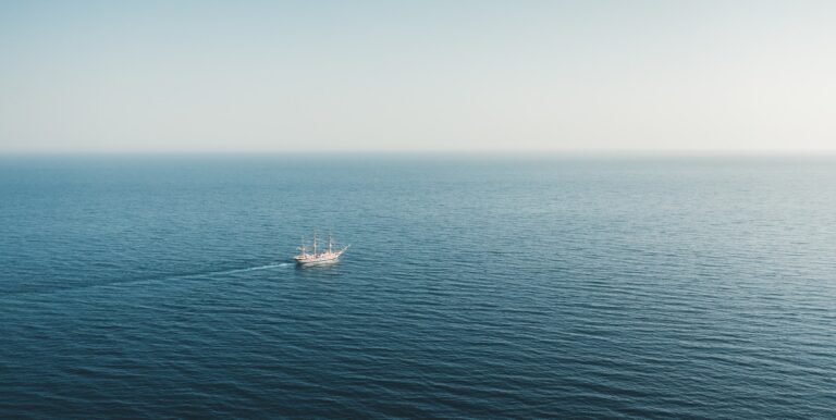 Amerigo Vespucci sailing ship in the open sea