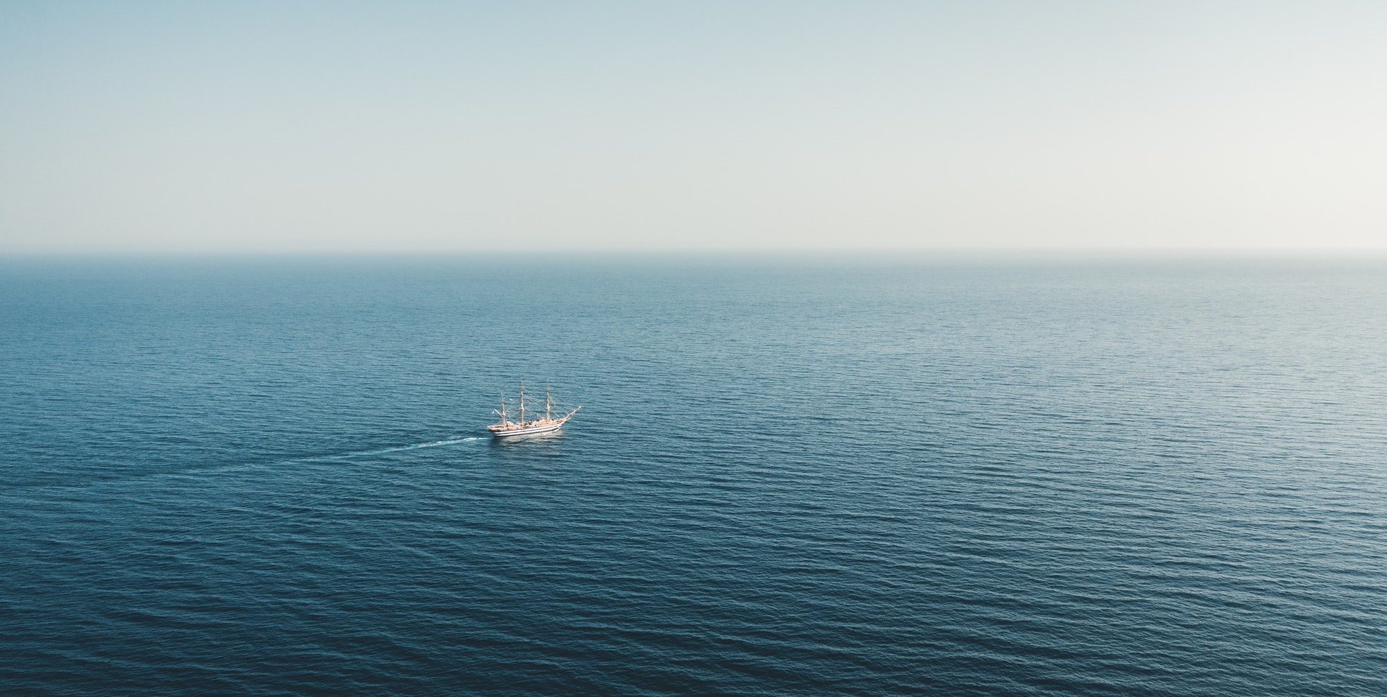 Amerigo Vespucci sailing ship in the open sea