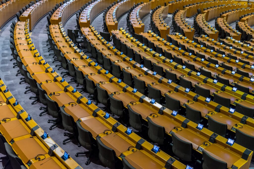 European parliament conference room, Brussels