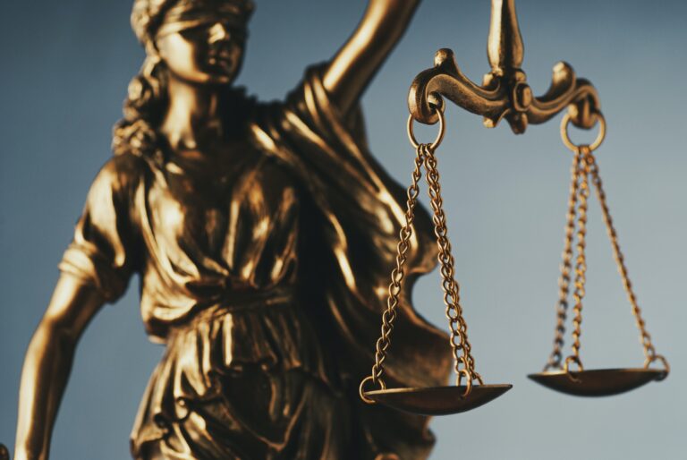 Figure of Justice holding the scales of justice