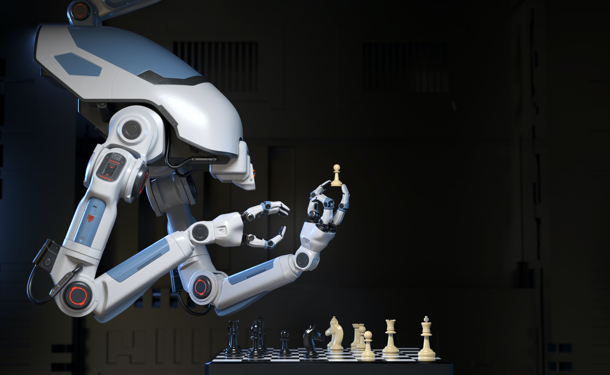 Robot playing a game of chess