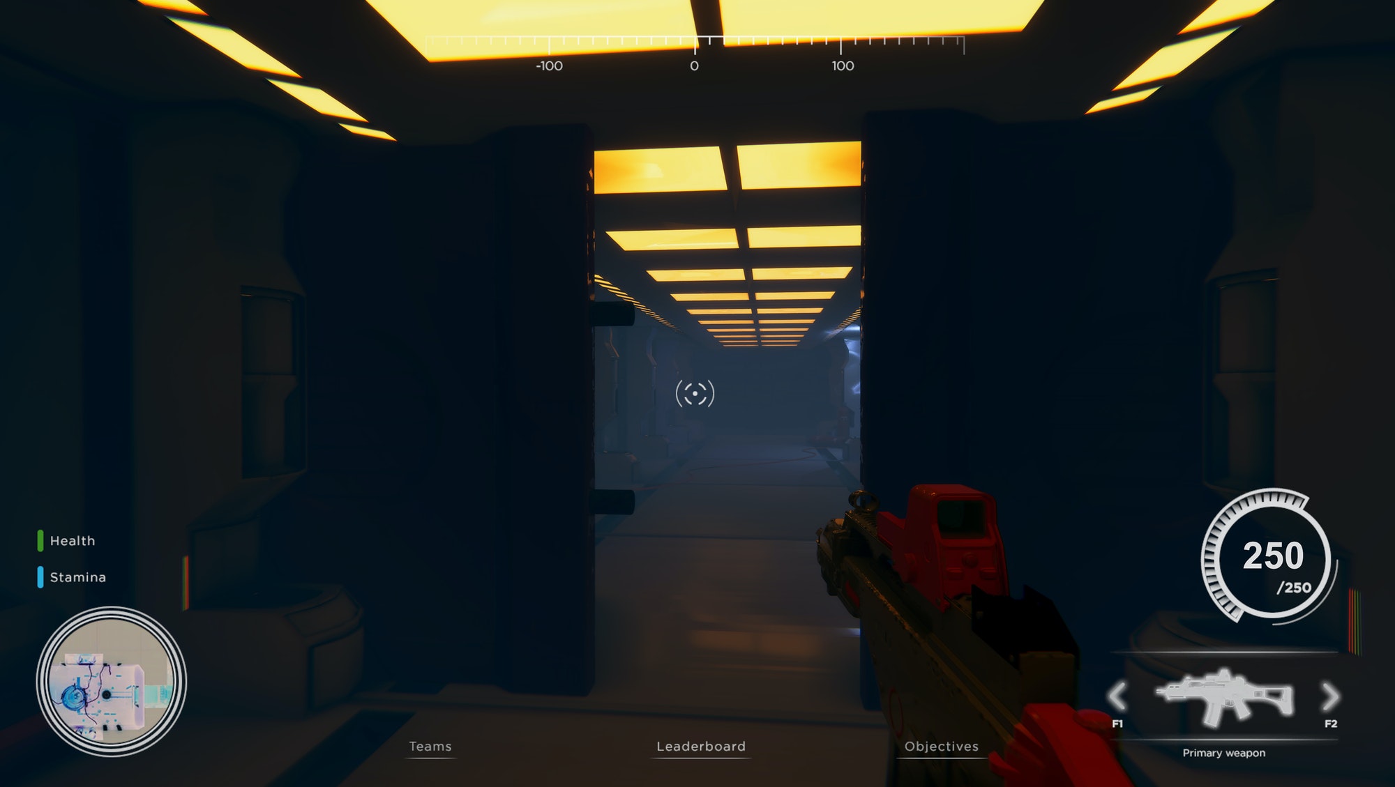 Shooter videogame with HUD overlay