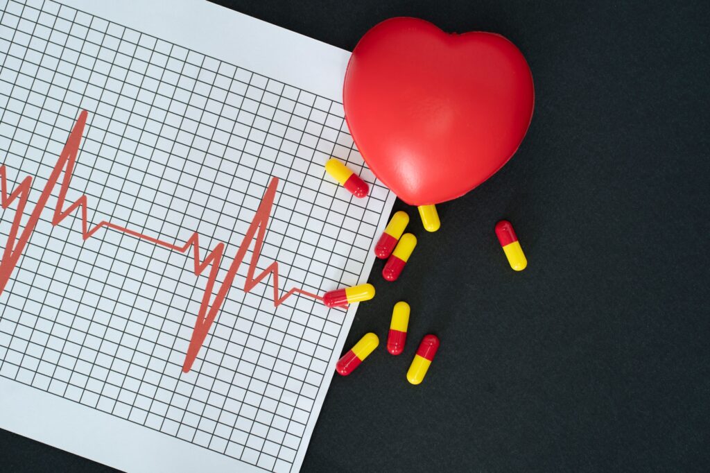 Layout of medical symbol of cardiac arrest