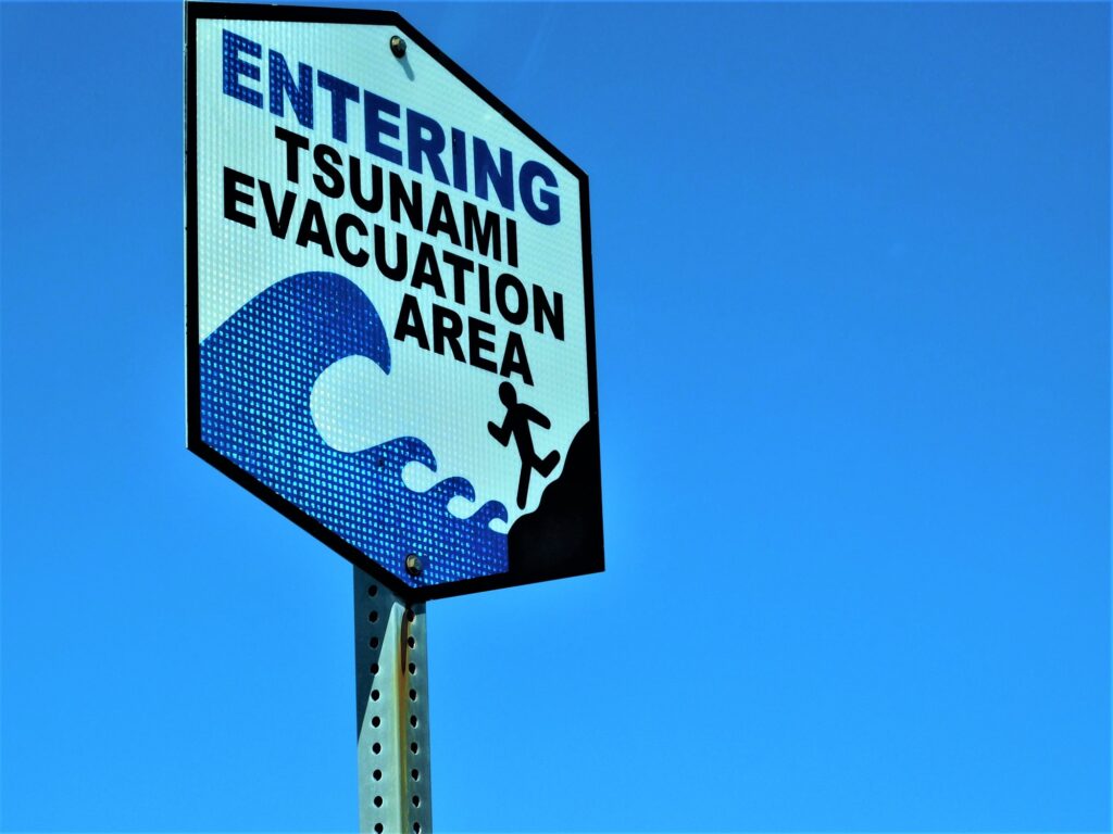 Street Signs! Tsunami Area!