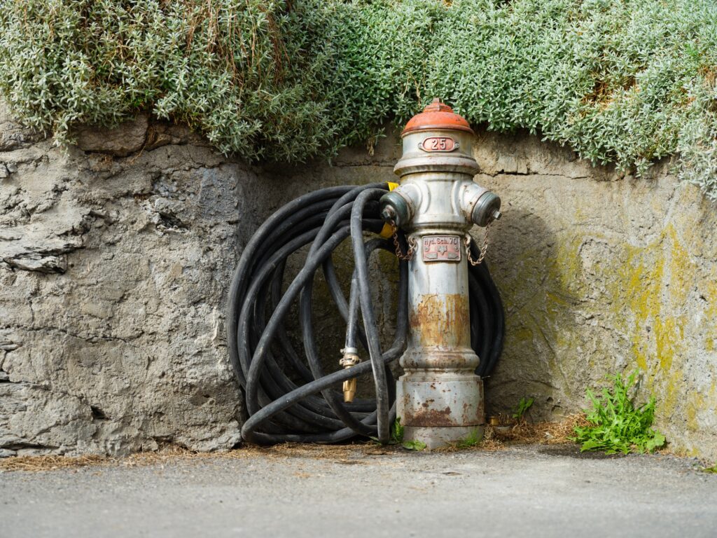 Fire hydrant. Abstract composition for wallpaper.