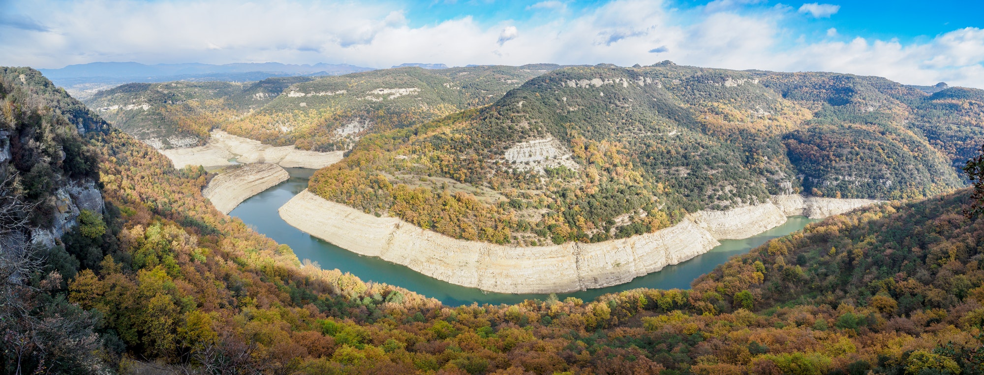 View of dam of Sau Reservoir, Catalonia, Spain