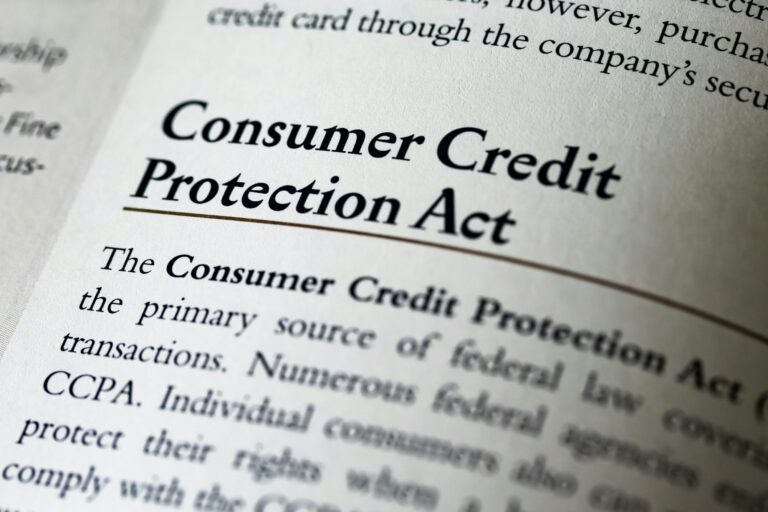 Part from a legal business law textbook referring to Consumer Credit Protection Act