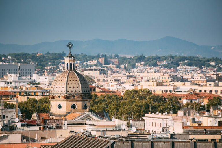 Rome, Italy. Cupola Of San Gioacchino Ai Prati Castello Church A