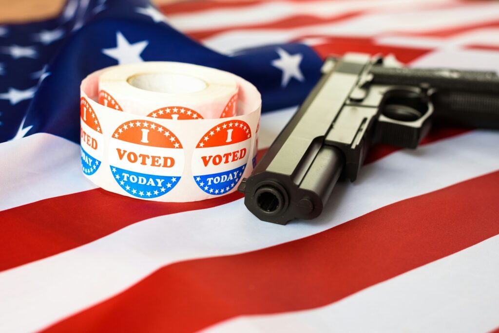 Guns also have political tendencies when it comes to voting in elections.