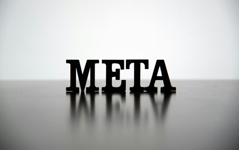 META spelled out in silhouette