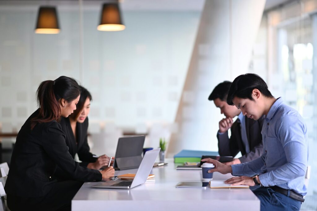 Business people planning a strategy in conference room.