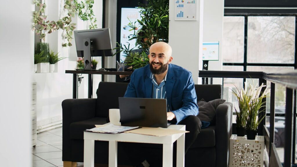 Middle eastern employee in office