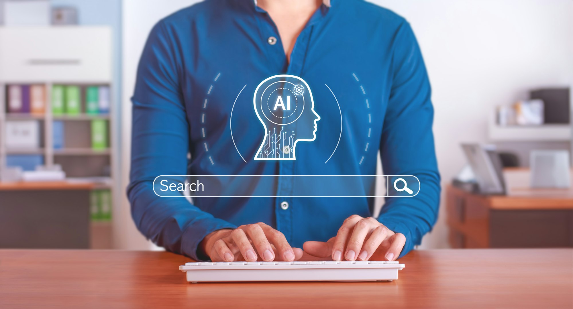 search engine with ai to improve and optimize data search. ai enabled search engine and chat bar.