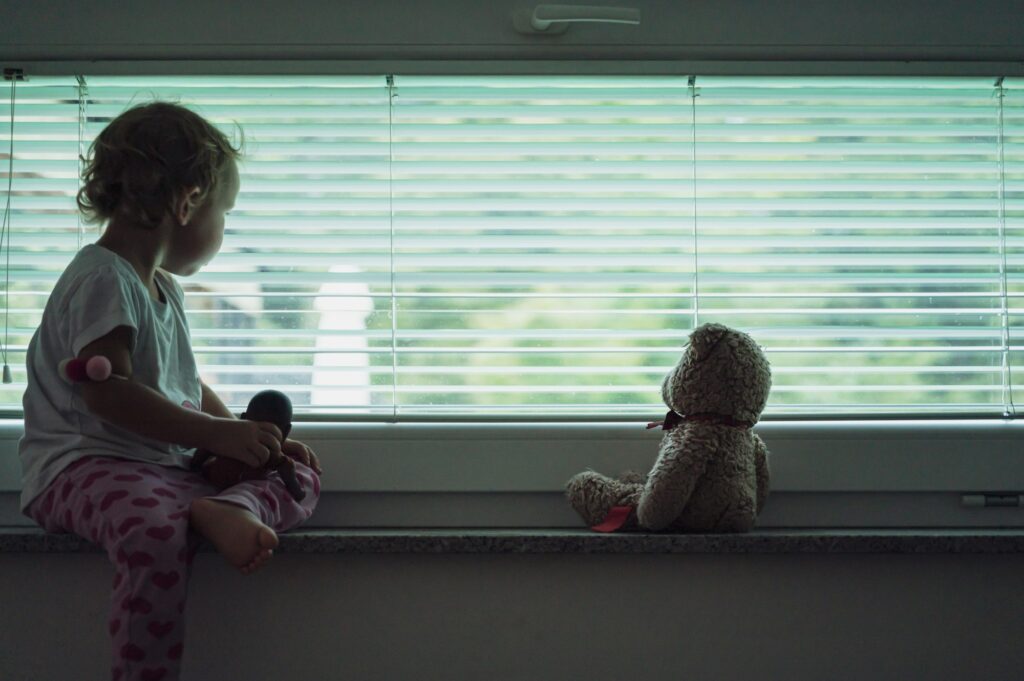 Conceptual image of child abuse and abandonment