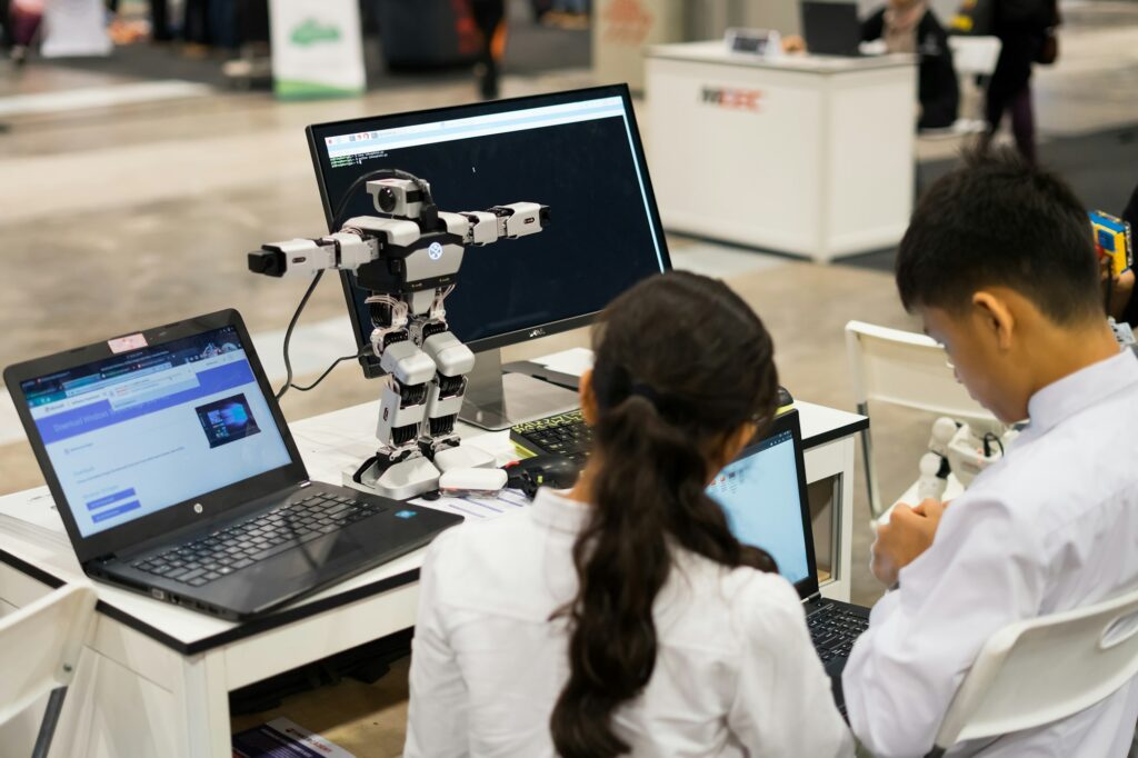 Robotic toy being tested by the startup tech inventor.