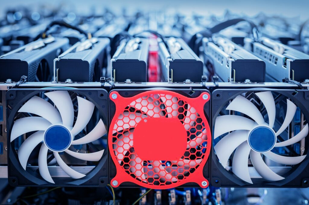 Bitcoin industry hardware. Cryptocurrency mining