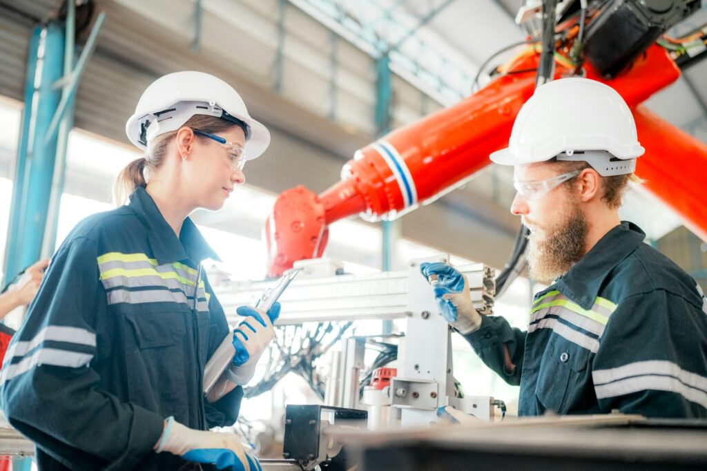 Industrial Engineer at work in factory