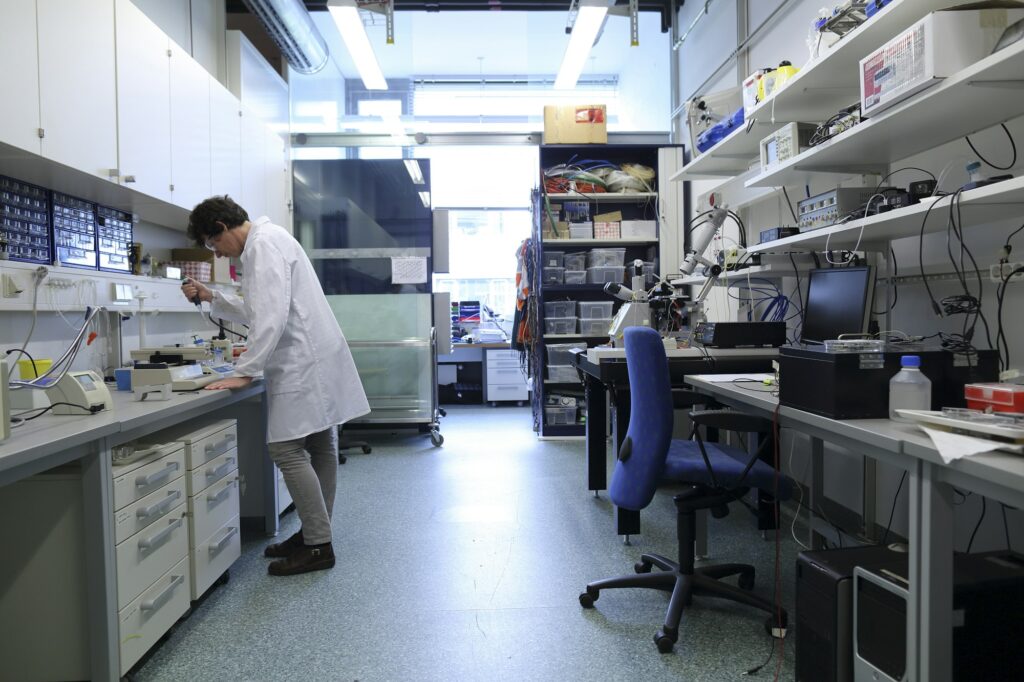 Scientist in a biological lab