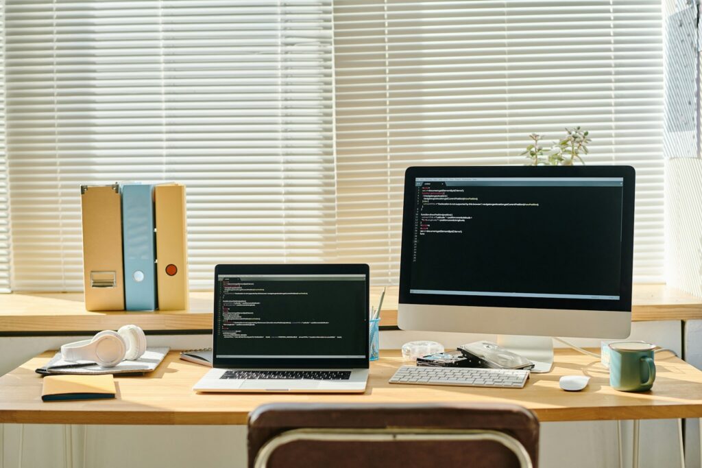 Computers with security codes on the screen