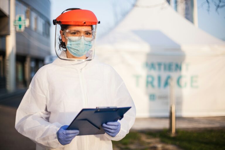 Worried exhausted and stressed frontline UK NHS doctor