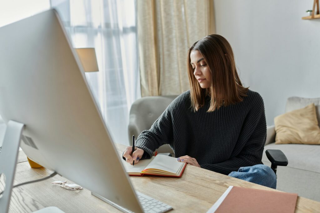 Content creation in a home office