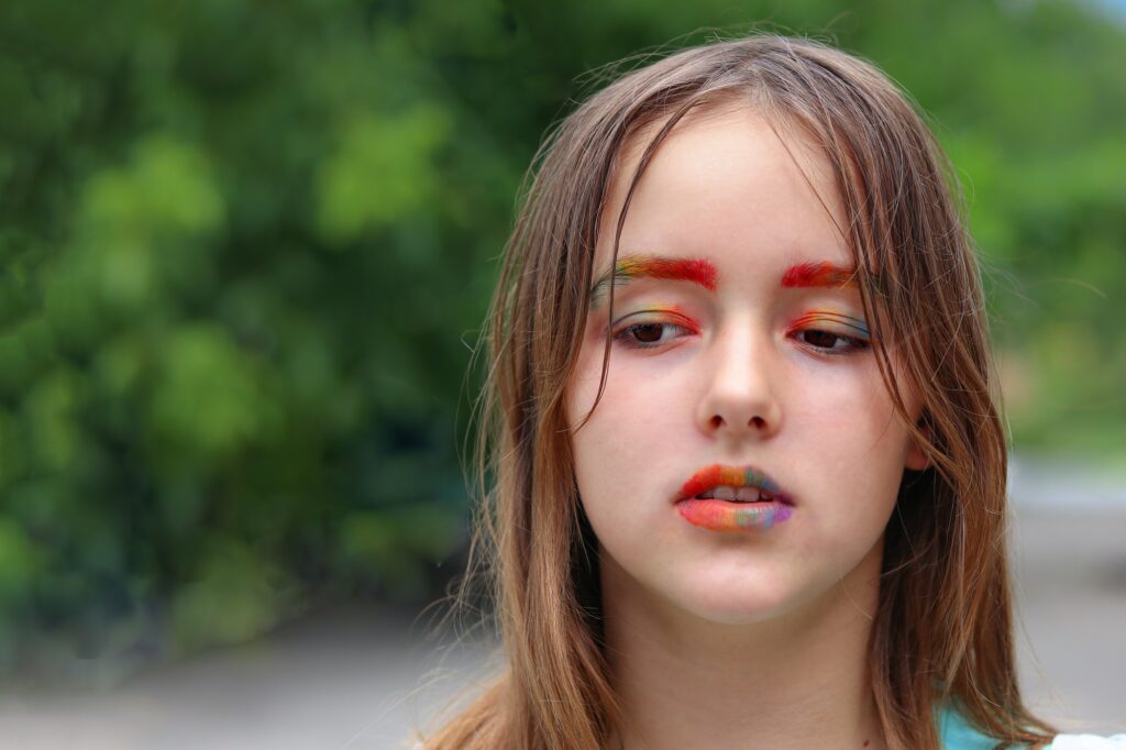 Rainbow makeup