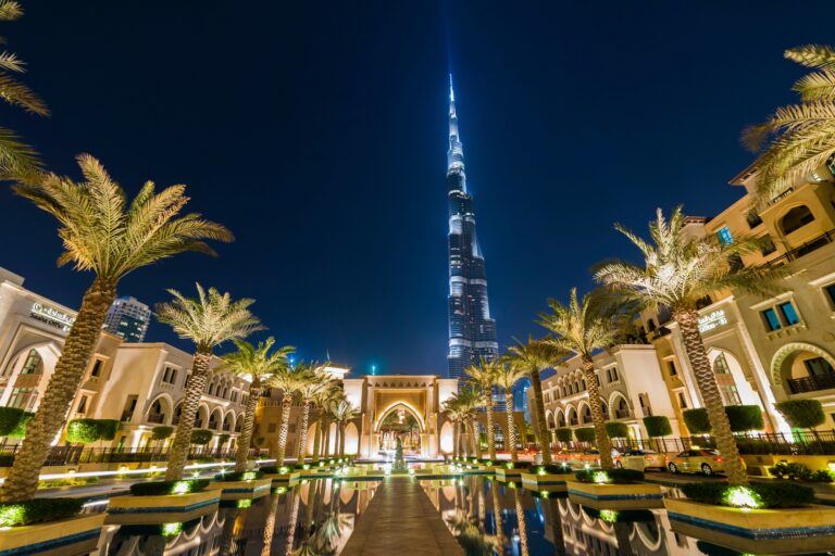 Burj Khalifa at night, Dubai, UAE