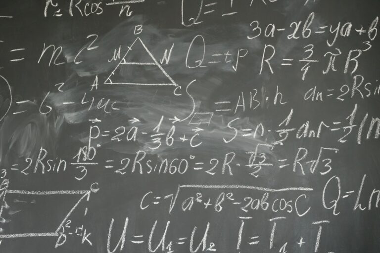 math formulas on black board