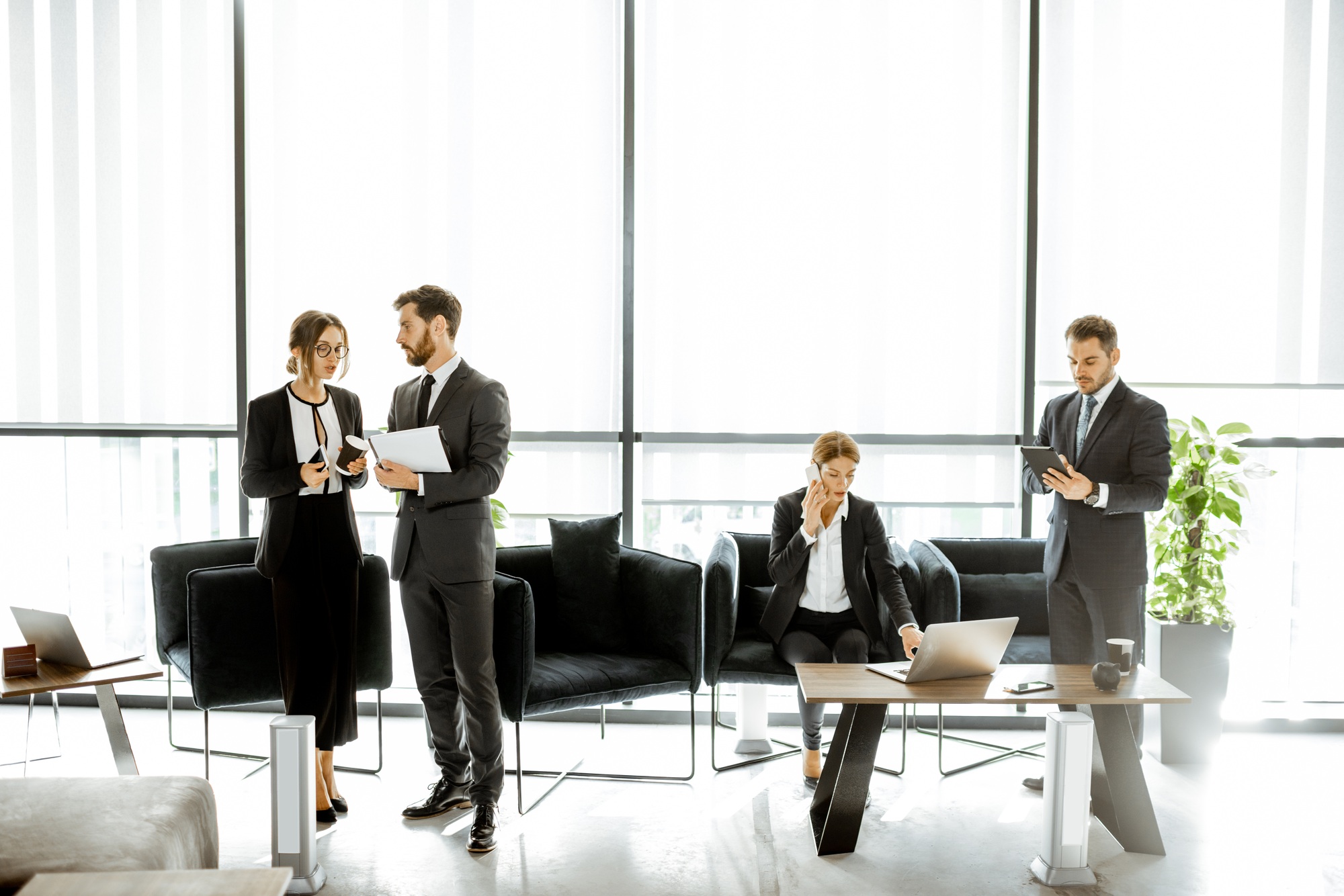 white collars employees in the office