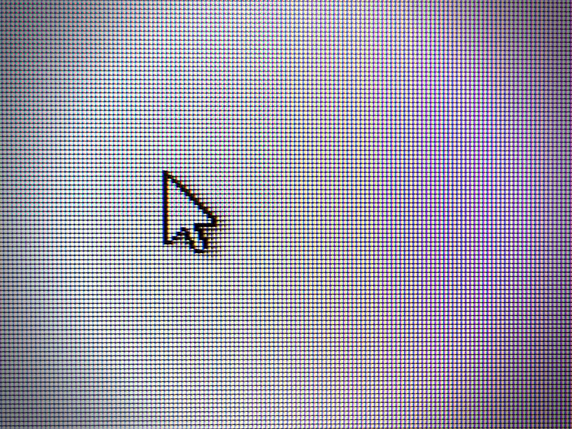 computer cursor on a pixel screen